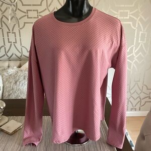 Calia by Carrie Underwood Pink Textured Long Sleeve Top